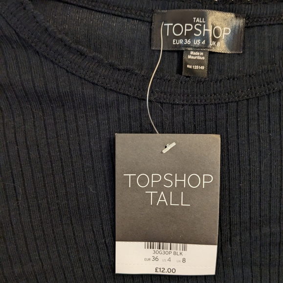 Topshop NWT Crop Long Sleeve Size 4 - Picture 2 of 2